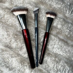 BK beauty Makeup Brush Set - Red and Gray